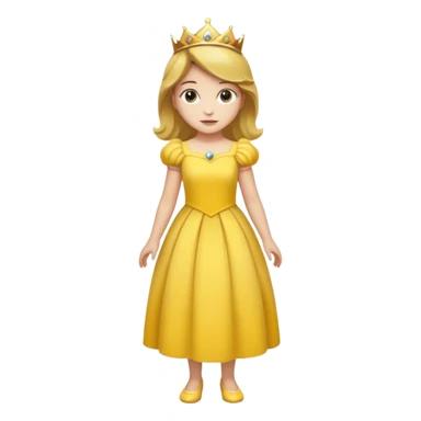 Princess daisy yelllow dress standing sticker
