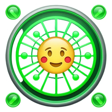 radar system scanning for emoji faces, radar screen with emoji blips sticker