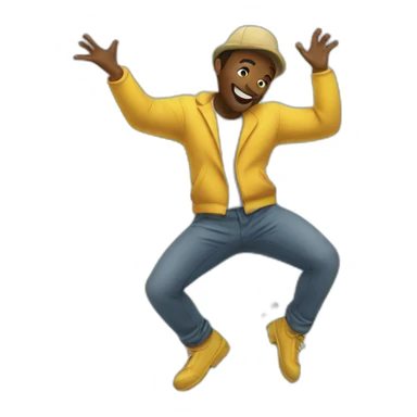Man dancing in a puddle sticker