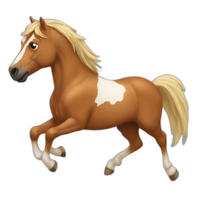 Un cheval qui saute aux dessus d'une haie sticker