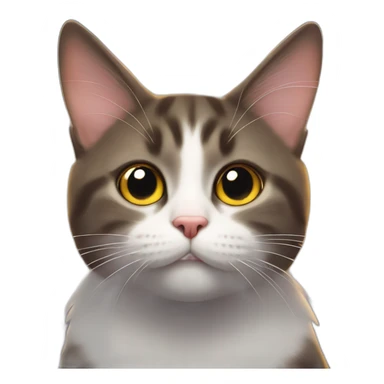 shiny starry sky behind small surprising face cat sticker