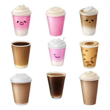 Girly coffee Drinks  sticker