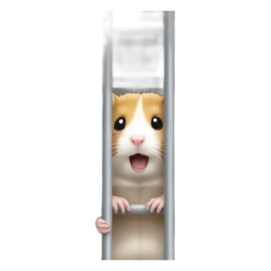 Hamster biting its cage bars sticker