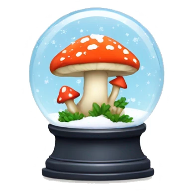 Mushroom snow globe  sticker
