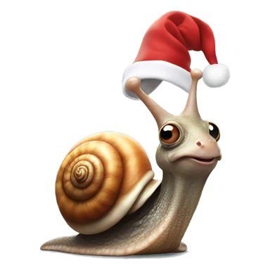 Gary the Snail wearing Christmas hat sticker