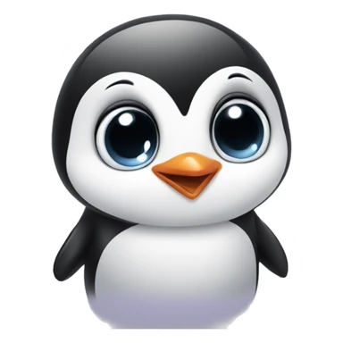 Cute baby penguin sending a kiss sticker