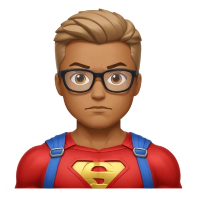 Glasses-Wearing super Heroe sticker