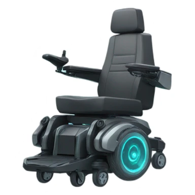 futuristic fantasy electric wheelchair sticker