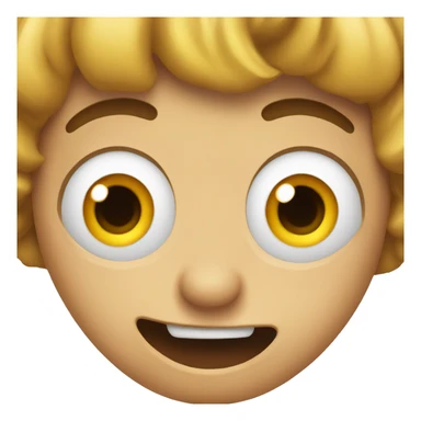 weirdly surprised face sticker