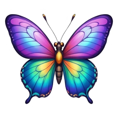 smiling butterfly sticker