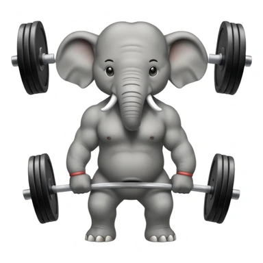 elephant deadlifting sticker