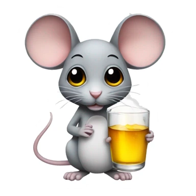 mouse with a glass reading sticker