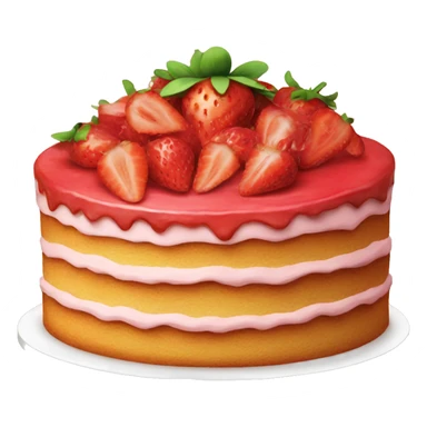 Strawberry cake sticker