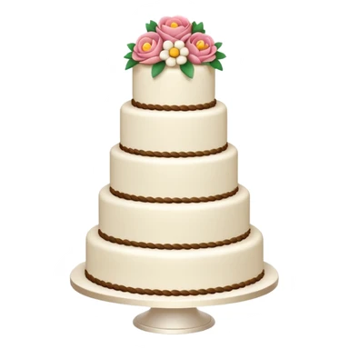 wedding cake white 3 tier sticker