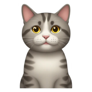 My cat is very fat too sticker