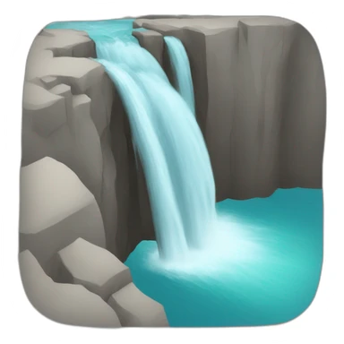 waterfall from bottom to top sticker