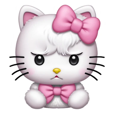 Hello kitty sad with bow sticker