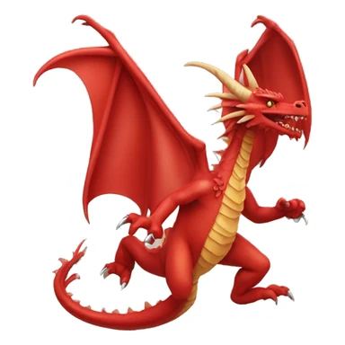 Red dragon  doing a s whit it’s body  sticker