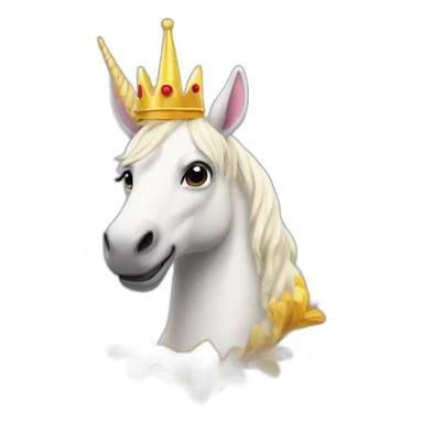 Licorne avec couronne sticker