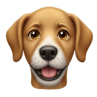 The funny dog head sticker