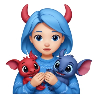 Gaming, Stitch und Muschu von Disney, Cozy,Chaos, Girl, animiert sticker