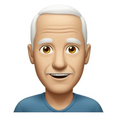 bald white grandpa with no teeth sticker