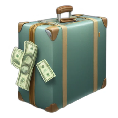 money from a suitcase sticker
