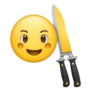 Emoji mit Messer sticker
