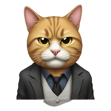 Gangster cat sticker