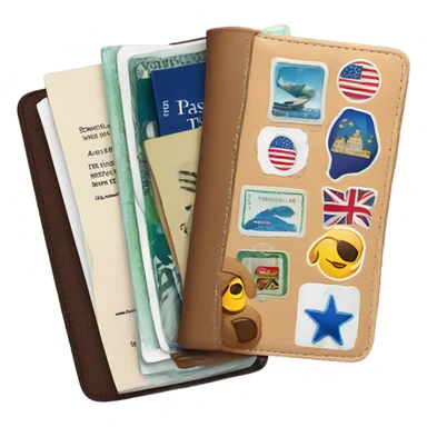 passport cover with stickers  sticker