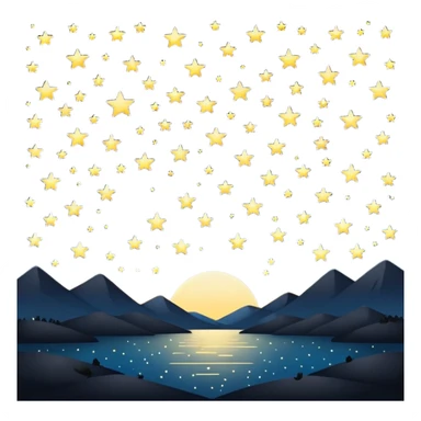 black sky at night sticker