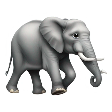 Elephant walking with heels  sticker