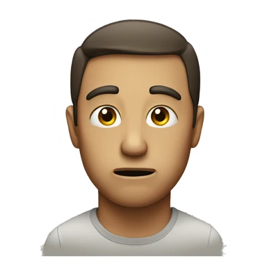 Disgusted straight face sticker