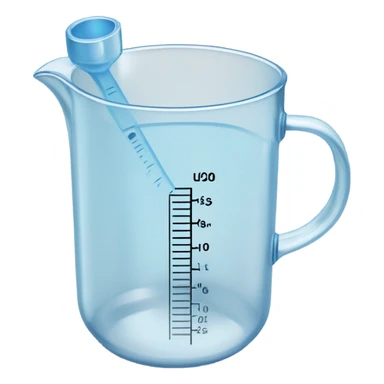 measuring cup completely filled with water sticker