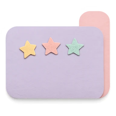 soft pastel cute tab divider with tiny stars with a pastel purple background sticker