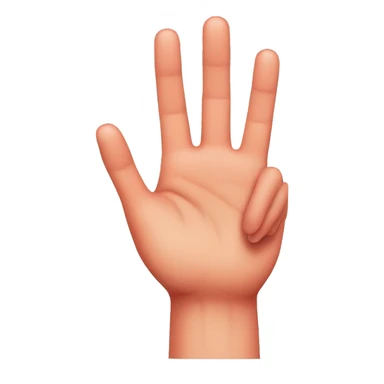 hand with 3 fingers red sticker