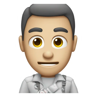 Cara de inseguridad fingiendo felicidad  sticker