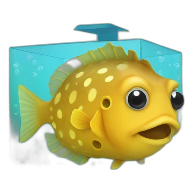 box fish- front side sticker