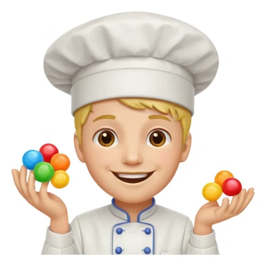 Chef + gumdrop hat,Candy Chefs. sticker