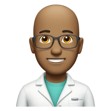 Dentist without hair sticker