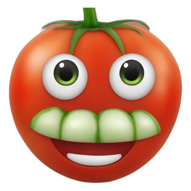 Tomato with eyes and moustaches sticker