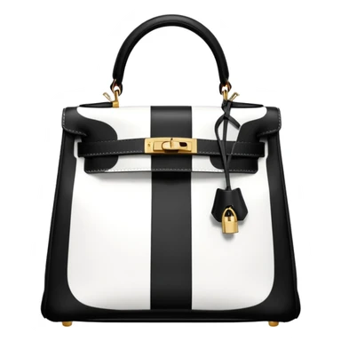 black and white kelly hermes bag sticker