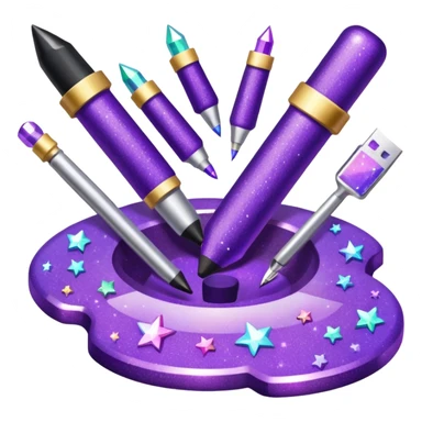 Purple Glitter administrator tools sticker