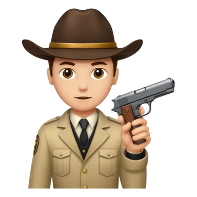 mono con pistola sticker