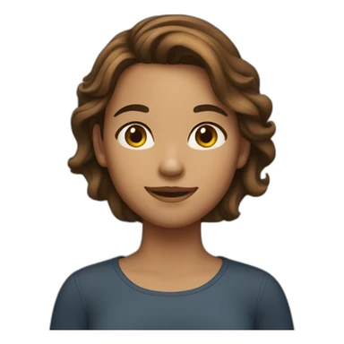 Brown-haired girl with dimples sticker