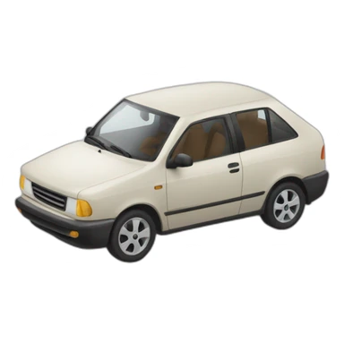 Voiture sur table sticker