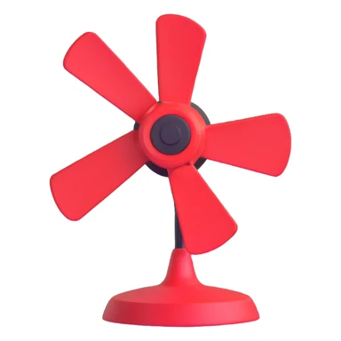 red electric fan sticker