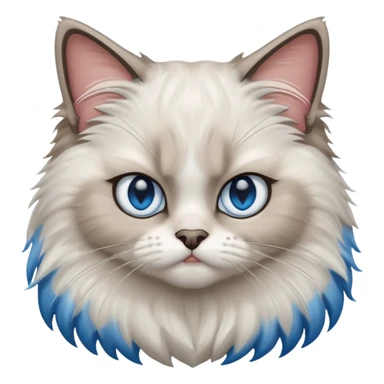 angry Ragdoll cat sticker