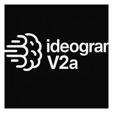 recreate this logo with text of "ideogram V2a" sticker