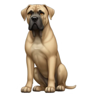 dog Cane Corso color fawn full body sticker